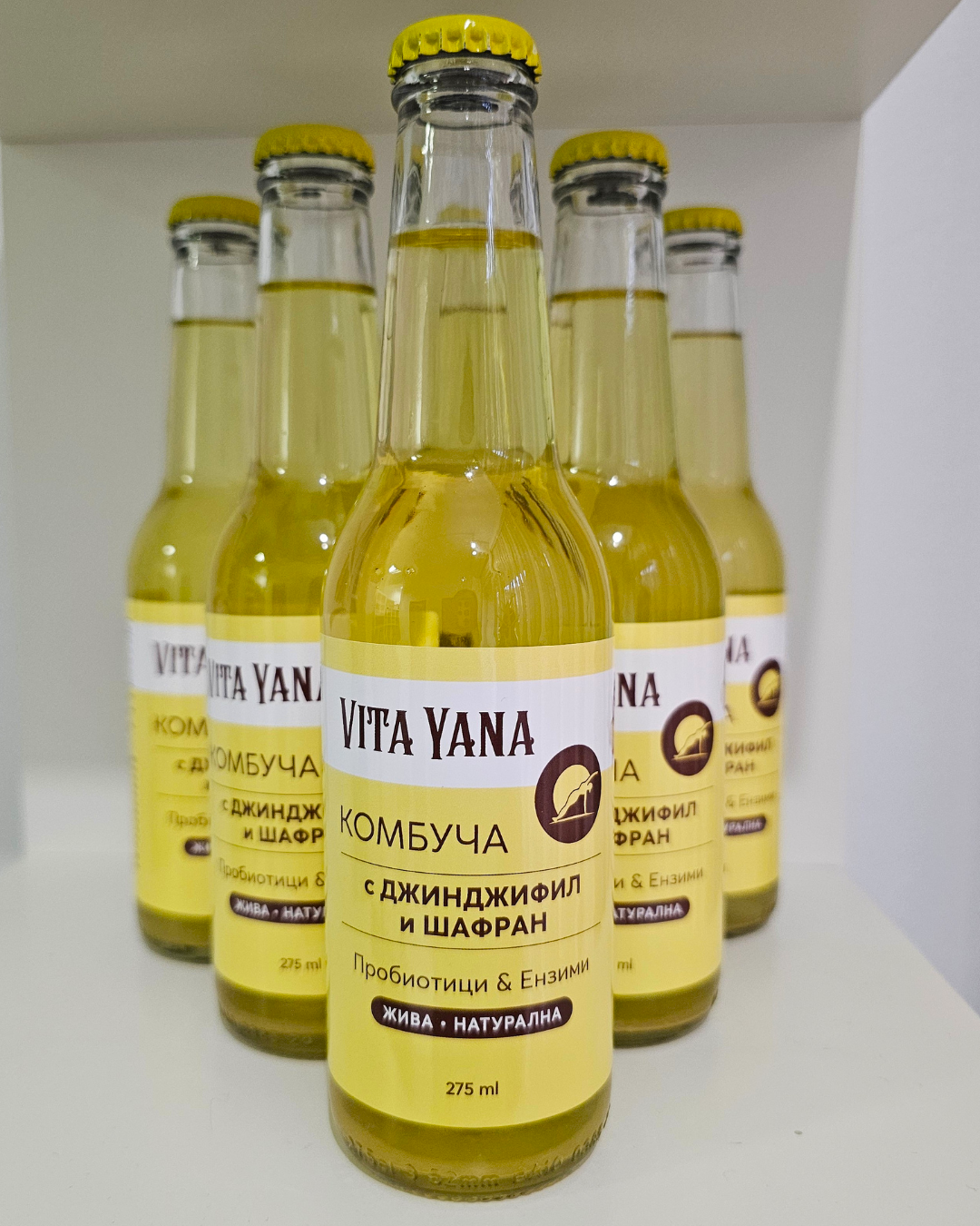 ПРОМО Пакет VitaYana Комбуча с Джинджифил и Шафран - 6 броя