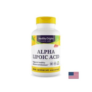 Healthy Origins Алфа-липоева киселина При нарушен метаболизъм и повишени нива на кръвна захар